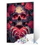 DIY Paint by Numbers for Adults Halloween Smoking Painting Acrylic Paint DIY Digital Oil Painting