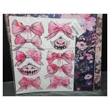 Whaline 10Pcs Halloween Wall Art Prints Pink Skull Ghost Flower Paper Posters Aesthetic Gothic Picture Decoration for Party Gallery Living Room Office, Unframed