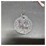 VEWOGARDEN Butterfly Suncatcher Stained Glass Window Hanging Ornament Sun Catchers Indoor Window for Bird Lover Mom, Pink