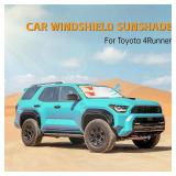 Front Windshield Sun Shade Windshield Cover Compatible with Toyota 4Runner 2010-2025, Sun Visor Protector Blocks UV Rays Sunshade for 4Runner Foldable Interior Accessories