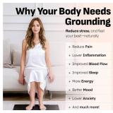 Puregrounding  Grounding Mat 16" x 24" for Sleep, Pain Relief, Anti-Inflammation, Mood, Indoor Grounding, Conductive Carbon