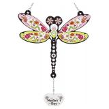 VEWOGARDEN Dragonfly Suncatcher Stained Glass Window Hanging Ornament Sun Catchers Indoor Window for Bird Lover Mom