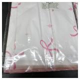 Lot if 2, 3PC Pink Bow Tablecloth, Bow Party Supplies Decorations, Rectangle Disposable Tablecover 54 108in White Pink for Bow Theme Birthday Party Bachelorette Bridal Engagement Decor Coquette Suppli