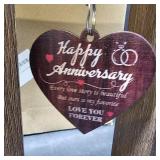 Happy Anniversary Picture Frame Gifts for Men Women, Anniversary Wedding Gift for Her Him Boyfriend Girlfriend Wife Husband Couple, Display Two 4x6 Photos