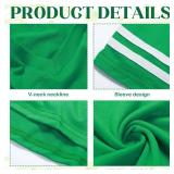 St Patricks Day Shirt Women V-Neck Lucky Shamrock Graphic Tee Womens St Pattys Day Printed Short Sleeve Shirts Tops Size Large