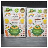 Lot of 2, 40 Sheets St Patricks Day Stickers for Kids, Saint Patrick Irish Sticker Leprechaun Gnome Shamrock, Make Your Own Stickers St Patricks Day Craft Party Decorations