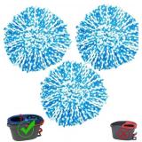 3 Pack Spin Mop Replace Head for Oceda RinseClean 2 Tank Mop System,Mop Head Refill Replacement for Oceda RinseClean 2 Tank System - Easy Replace,100% Microfiber (4pack -Blue)