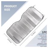 SLIMI 1 PC Car Front Windshield Sun Shade, Foldable Sun-Protection Insulation Sunshade, 51.18" x 23.62" Windshield Cover Shield to Block UV Rays, for Most Cars SUVs and Trucks (Silver)