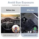 SLIMI 1 PC Car Front Windshield Sun Shade, Foldable Sun-Protection Insulation Sunshade, 51.18" x 23.62" Windshield Cover Shield to Block UV Rays, for Most Cars SUVs and Trucks (Silver)