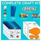 Learn & Climb Arts and Craft Kit for Toddlers Ages 3-5, Crafts for Kids Art Set to Create 9 Fun Fish Characters