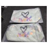 Heart & Love Cosmetic Bag for Women & Girls | Gift-Ready Waterproof PU Leather Makeup Organizer | Travel-Friendly Compact & Large Sizes (7  & 9 )