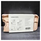 17.7" Silicone Sink Splash Guard - Multi-Functional Kitchen Sink Mat with Drip Tray, Sponge Holder & Soap Dish, 6 Slope Design for Easy Drainage, Foldable & Fasten Button for Secure Fit Pink