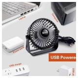 Desk Fan Portable, Personal Mini Desktop 3 Speeds Quiet Small Table Fan with Cable USB Powered for Home Office Study reading Bedroom Indoor Car Outdoor Travel