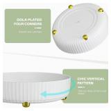 Bathroom Organizers and Storage,Rotating Makeup Organizer Tray for Perfume,Skincare,Cosmetics and Bathroom Storage,Lazy Susan Organizer,White