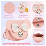 Lot of 3, Toddler Small Purse Mini Mouse Ear Bow Wallet Crossbody Shoulder Bag for Teen Girls Pink