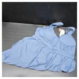 Summer Mae Plus Size Maternity One Piece Swim Dress Tie Side Pregnancy Swimsuit V-Neck Bathing Suit for Women Baby Blue 8