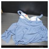 Summer Mae Plus Size Maternity One Piece Swim Dress Tie Side Pregnancy Swimsuit V-Neck Bathing Suit for Women Baby Blue 8