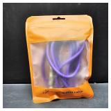 4-in-1 Fast Charging Solution with LED Flowing Light   USB with Micro USB, Type-C & Phone Connectors   Magnetic Charger for Android & iOS Devices. (Purple)