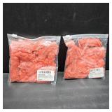 Lot of 2, Kotomoda Sphynx Cat & Small Pet Shower Caps, 20pcs Waterproof. Adjustable Bath Protection for Grooming & Ear Safety (Red)