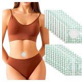 Lot of 2, 20 Pack Disposable Transparent PU Film Castor Oil Pack Wrap for Belly Button, 3.2 x 3.2 inches Water-Resistant,Self-Adhesive, Hypoallergenic,
