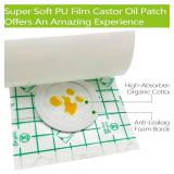 Lot of 2, 20 Pack Disposable Transparent PU Film Castor Oil Pack Wrap for Belly Button, 3.2 x 3.2 inches Water-Resistant,Self-Adhesive, Hypoallergenic,