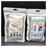 Lot of 2, 20 Pack Disposable Transparent PU Film Castor Oil Pack Wrap for Belly Button, 3.2 x 3.2 inches Water-Resistant,Self-Adhesive, Hypoallergenic,