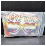 HOWAF Gay Pride Rainbow Paper Glasses, 26 Pack LGBT Gay Pride Glasses Rainbow Party Photo Booth Props Fancy Dress Costume Accessories for Women Man Gay Pride Celebrations Birthday Party Supplies