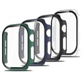 Lot of 3, Simpeak 4 Pack Slim Hard PC Case with Tempered Glass Screen Protector Compatible with Apple Watch Series 11 10 (42mm 46mm) Series 9 8 7 (41mm 45mm) Series 6 SE 5 4 (40mm 44mm) (46mm)