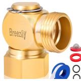 Garden Hose Swivel elbow Connector 90 Degree Solid Brass Pipe Fittings,Brass Replacement Part Swivel,Hose Kink Protector 1pc