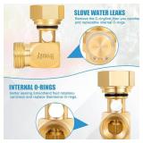 Garden Hose Swivel elbow Connector 90 Degree Solid Brass Pipe Fittings,Brass Replacement Part Swivel,Hose Kink Protector 1pc