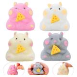 Kot if 3, 4 Pcs Hamster Taba Squeeze Toys, Cute Soft Big Squishy Hamsters Fidget Toy for Stress Relief Sensory Anxiety Parties Gifts Adults Kids Pinch Families