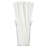 Lot of 2, Biodegradable PLA Straws, 8.3" x 0.315", Pack of 200/100, both white (100, White)