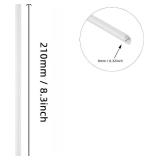 Lot of 2, Biodegradable PLA Straws, 8.3" x 0.315", Pack of 200/100, both white (100, White)