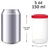 Lot of 3, Youngever 3 Pack Plastic Condiment Containers, Sauce Containers with Lid, Plastic Salad Dressing Container (5oz)