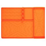 Outdoor Grill Mat - Barbecue surfece, Drip Catcher | Large Heat-Resistant Silicone Pad for Utensil Spatula Tools Storage Griddle Picnic Cooking Counter Deck Backyard Patio Men Kitchen Accessory