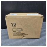 RXRRXR 10PCS Double Compartment Condiment Container With Lids - Reusable Snack Pack Containers for Take-out Sauces