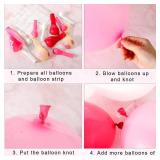 HyDren 108 Pieces Breast Cancer Awareness Decorations Balloons Arch Garland Kit 12 10 5 Inch Pink White Confetti Latex Pink Ribbon Foil Balloons for Pink Ribbon Party Decoration Supplies