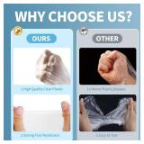 Lot of 2, Disposable Shower Caps, Plastic Clear Hair Cap Large Thick Waterproof Bath Caps for Women, Hotel Travel Essentials Accessories Deep Conditioning Hair Care Cleaning Supplies (One Size, Count,