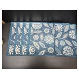 Snycler Table Runner Boho Table Runners Vintage Elegant Farmhouse Table Center Linen Decor for Home Dining Party Entrance (12x18 Inch ,Set of 4) Denim Blue