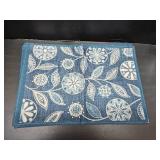Snycler Table Runner Boho Table Runners Vintage Elegant Farmhouse Table Center Linen Decor for Home Dining Party Entrance (12x18 Inch ,Set of 4) Denim Blue