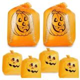 Lot of 2, Juvale Pack of 6 Pumpkin Leaf Bag Small and Medium Sized Pumpkin Trash Bags The Perfect Fall Lawn Decoration Orange