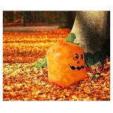 Lot of 2, Juvale Pack of 6 Pumpkin Leaf Bag Small and Medium Sized Pumpkin Trash Bags The Perfect Fall Lawn Decoration Orange