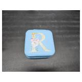 jekiinova Initial Travel Jewelry Case Jewelry Box Jewelry Organizer w Mirror, Blue Travel Must Haves Travel Accessories for Women Teacher Wedding Gifts Best Teacher Gifts End of Year Teacher Gift (R)