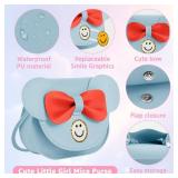 Lot of 2, Toddler Small Purse Mini Mouse Ear Bow Wallet Crossbody Shoulder Bag for Teen Girls 2 3 4 5 6 7 8 Year Old Kid Baby Gift 1PCS