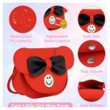 Toddler Small Purse Mini Mouse Ear Bow Wallet Crossbody Shoulder Bag for Teen Girls 2 3 4 5 6 7 8 Year Old Kid Baby Gift 1PCS