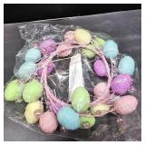 Easter Egg Candle Ring, 9 Inch Pastel Sugar-Coated Decorative Wreath, Fits 4.25 Inch Pillar Candles