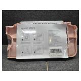 17.7" Silicone Sink Splash Guard - Multi-Functional Kitchen Sink Mat with Drip Tray, Sponge Holder & Soap Dish, 6 Slope Design for Easy Drainage, Foldable & Fasten Button for Secure Fit Pink