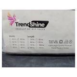 TrendShine Sheer Curtains, 84 Inches Long, 2 Panel Set, White Voile with Linen Lace, 3" Rod Pocket