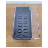 Caumic Sink Caddy Sponge Holder for Kitchen, Sink Countertop Organizer with Drip Tray for Storing Soap Dispensers and Kitchen Accessories (Charcoal Gray)