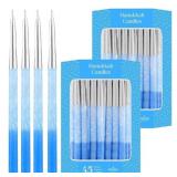 The Dreidel Company 2-Pack 45 Metallic Hanukkah Frosted Premium Tapered Hand Decorated Chanuka Candles